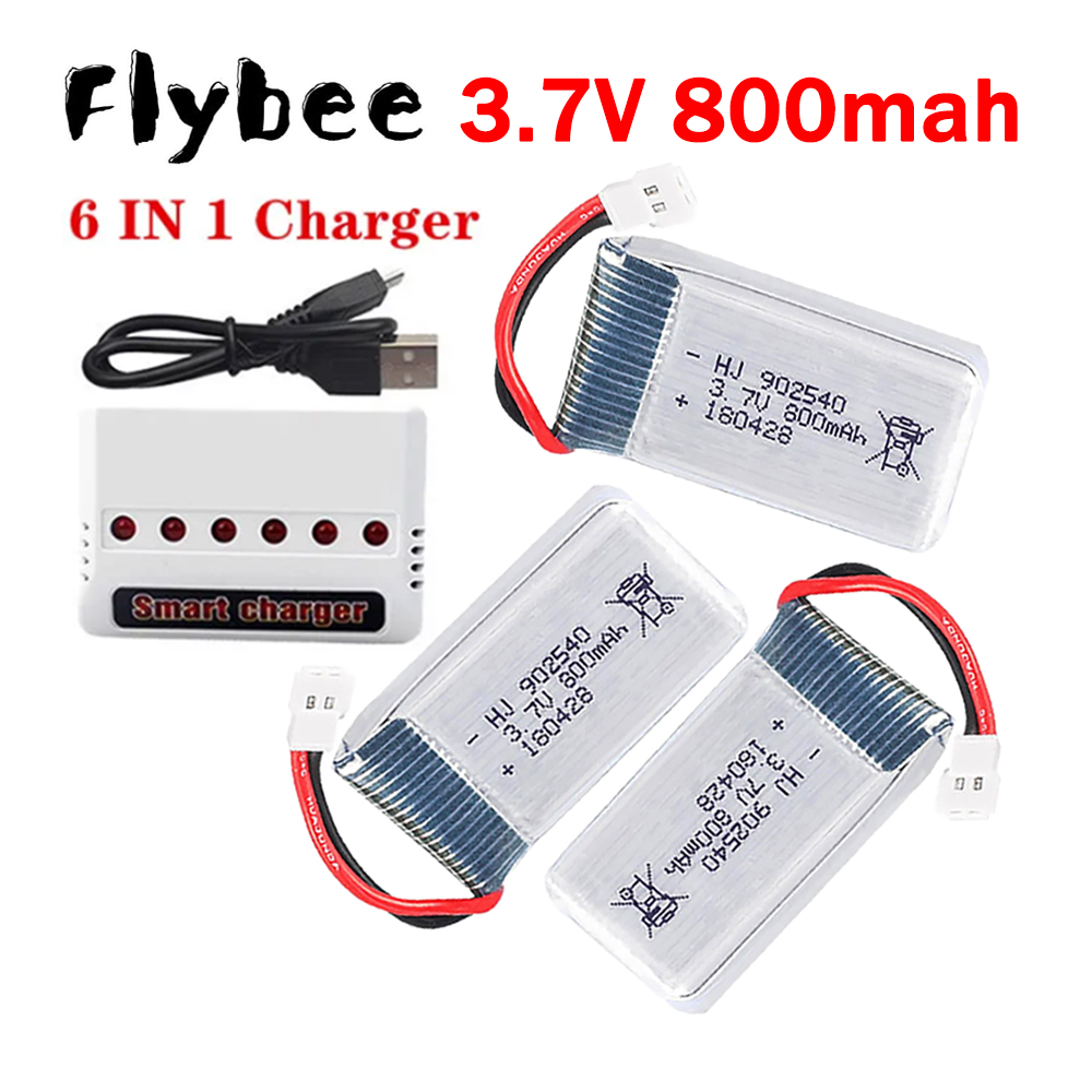Lipo Battery Charger - MEW 800mAh 3.7V Lipo Batterij +