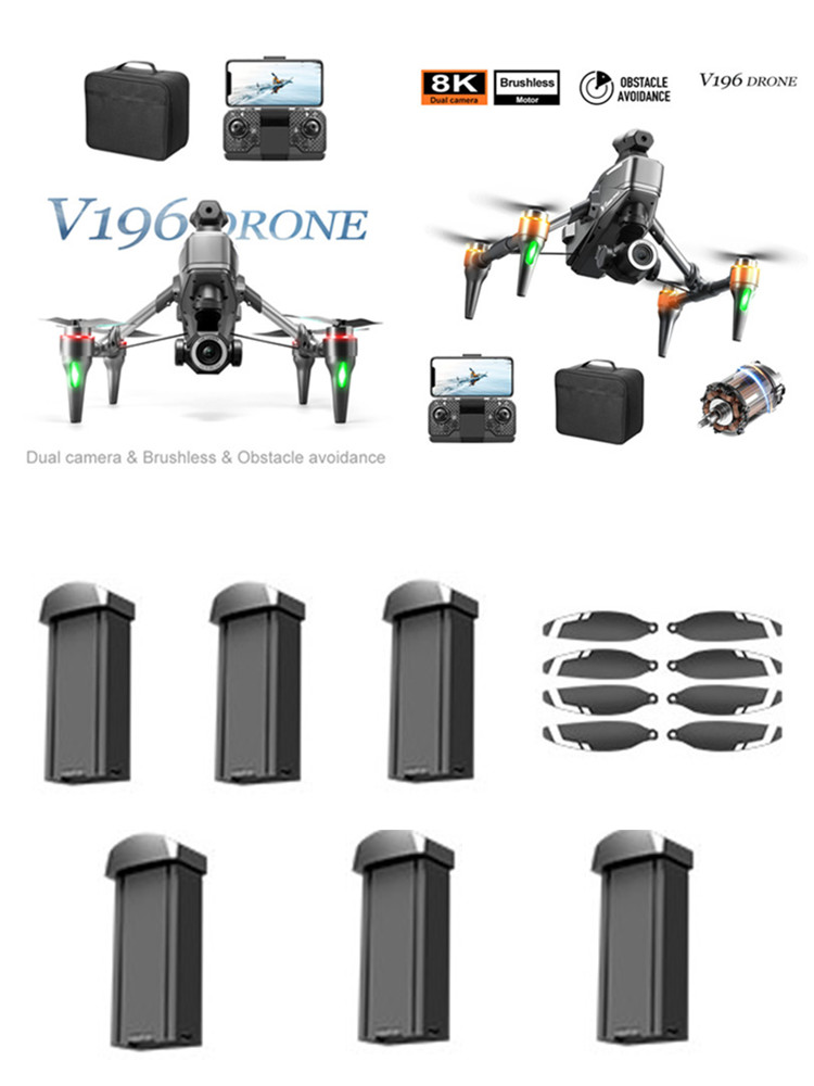 Drone V196 Rc - V196 Borstelloze RC Drone 3.7V 1800Mah