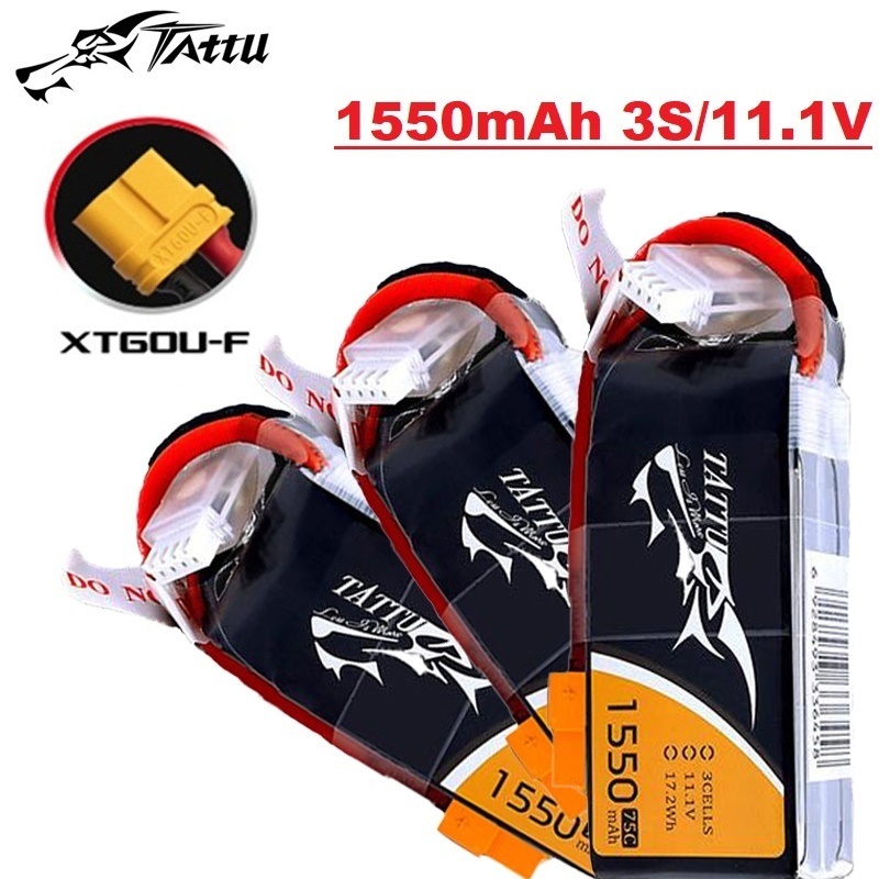 Drone Zll Rc - Tattu 3S 11.1V 1550Mah 75c Lipo