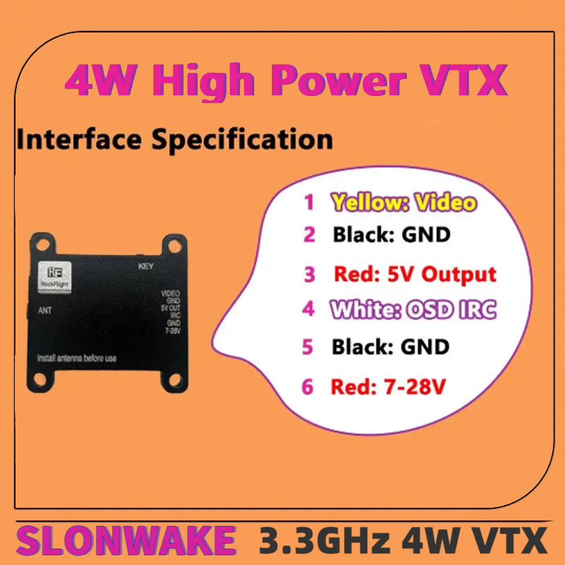 SLONWAKE FPV 3.3G 16CH 4000mW  - Drone Rc Receiver And Transmitter recensie en prijs