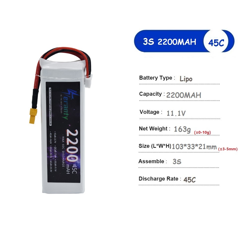 3S 11.1V Lipo Batterij Deans X - Drone Lipo Battery recensie en prijs