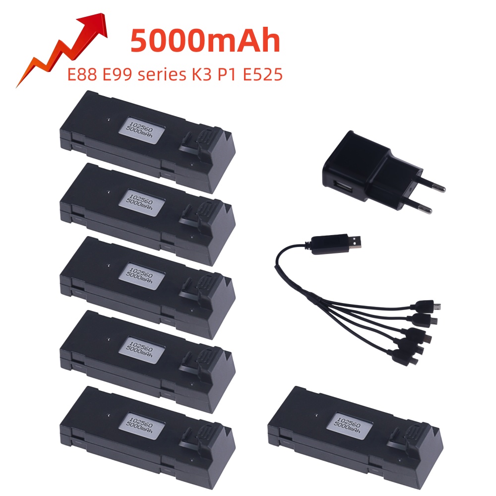 3.7V 5000Mah RC Drone Batterij - Drone Rc E88 Pro recensie en prijs